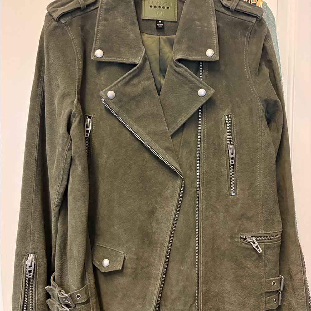 Blank NYC Olive Leather Jacket